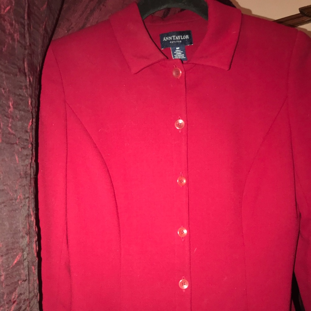 Red Ann Taylor blazer